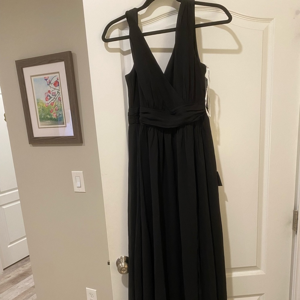 Black floor length dress from lulus